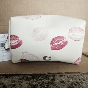 Coach Lip Print Lipstick Cosmetic Bag